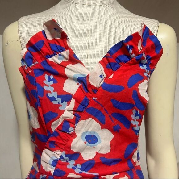 Revolve Anthropologie Hutch Cherry Red Ted Motif Strapless Ruffle Tube Top - Picture 9 of 13